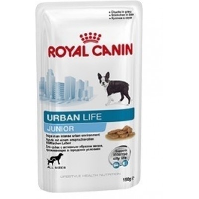 Royal Canin URBAN LIFE JUNIOR для щенков от 2-10мес., живущих в городской среде соус 150г (10623)