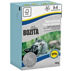 Bozita Funktion Sensitive Diet & Stomach Кусочки в желе для чувствительных кошек с лосем, 190 гр. (P22394)