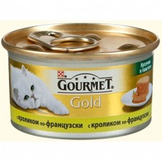 Gourmet Gold для кошек кусочки с кроликом по-французски, 85г (22950)