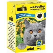 Bozita MINI Chunks Кусочки в желе с домашней птицей для кошек, 190 гр. (P22221)