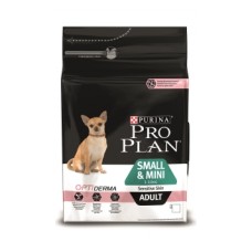 Pro Plan SMALL & MINI ADULT SENSITIVE SKIN OPTIDERMA корм для взрослых собак мелких и карликовых пород с чувствительной кожей лосось / рис