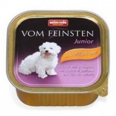Animonda Vom Feinsten Junior Консервы для щенков и юниоров с печенью домашней птицы 150г (18446)