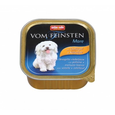 Animonda Vom Feinsten Menue с мясом домашней птицы и и треской 150 гр. (консервы для взрослых собак) (18447)