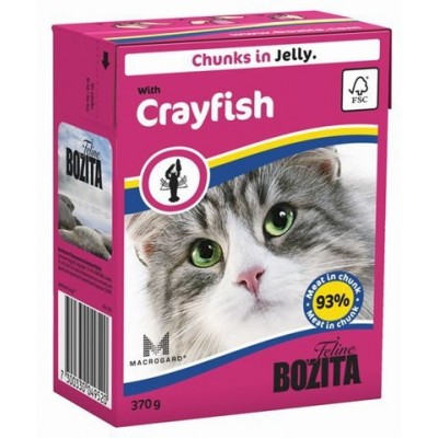 Bozita Feline Crayfish Кусочки в желе с лангустом для кошек, 370 гр. (P22715)