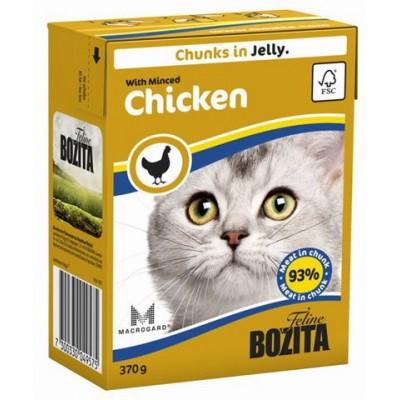 Bozita Feline Minced Chicken Кусочки в желе с курицей для кошек, 370 гр. (P22721)