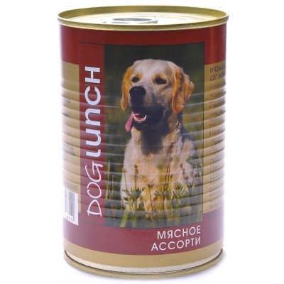 Dog Lunch консервы для собак Мясное ассорти