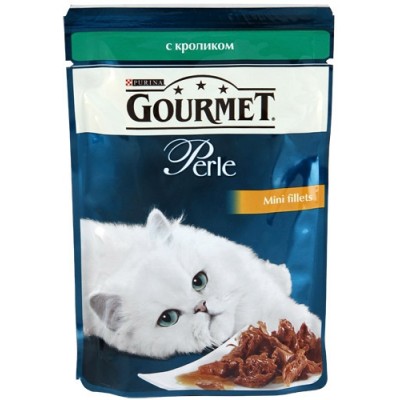 Gourmet  Perl для кошек кусочки кролика в подливке в/у , 85г (05232)