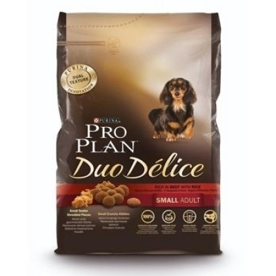 Pro Plan DUO DELICE SMALL & MINI корм для взрослых собак мелких и карликовых пород с говядиной и рисом