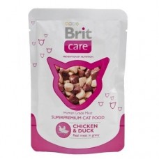 Brit Care Cat Pouches Chicken & Duck консервы для кошек с курицей и уткой, 80гр. (05160)