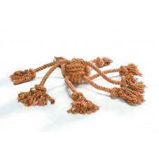 Beeztees Игрушка для собак "Клубок веревочный с канатиками", оранжевый, 32см. (641165)