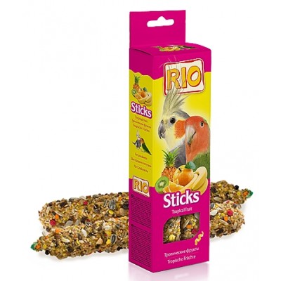 RIO Палочки для средних попугаев с тропическими фруктами, 2шт*75г (22130)
