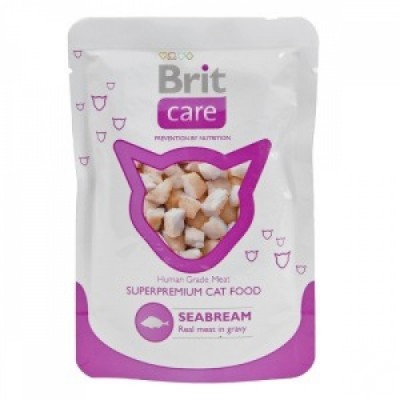 Brit Care Cat Pouches Seabream консервы для кошек, Морской лещ, 80гр. (05159)