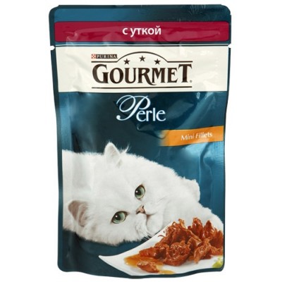 Gourmet Perl для кошек кусочки утки в подливке в/у, 85г  (05233)