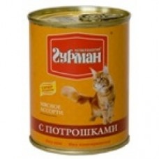Четвероногий Гурман МЯСНОЕ АССОРТИ консервы для кошек с потрошками, 340г (c51647)