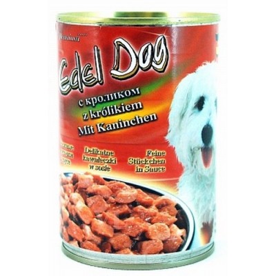 Edel Dog Консервы для собак нежные кусочки в соусе с кроликом