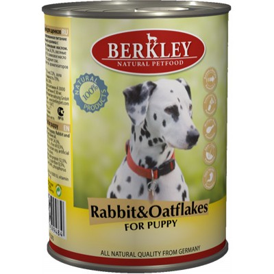 Беркли конcсервы для собак Кролик с овсянкой 400гр. (75072/P12198)