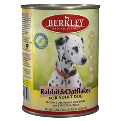 Беркли консервы для щенков Кролик с овсянкой 400гр. (75070/P12195)