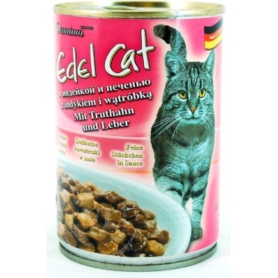 Edel Cat Консервы для кошек, индейка и печень