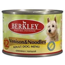 Беркли консервы для собак №12 Оленина с лапшой 200гр. (75018/P11605)