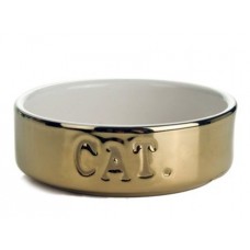 Beeztees Миска для кошек керамическая золотая 200 мл 11,5*4 см (651462)