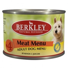 Беркли консервы для собак №4 Ягненок с рисом 200гр. (75009/P12483)