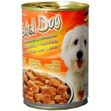 Edel Dog Консервы для собак нежные кусочки в соусе с индейкой и печенью