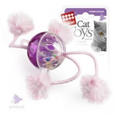 GiGwi Игрушка для кошек Мячик пластиковый с погремушкой (75071)