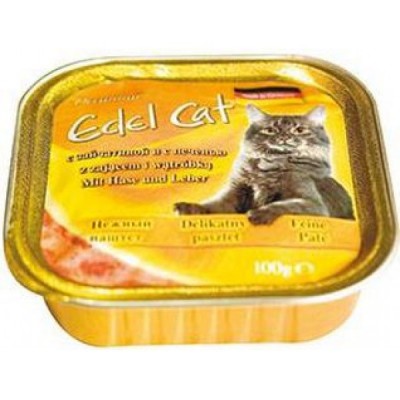 Edel Cat Консервы для кошек, паштет с Зайчатиной и печенью
