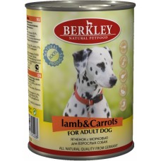 Беркли консервы для собак Ягненок с морковью 400гр. (75020/P12633)