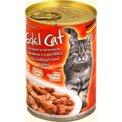 Edel Cat Консервы для кошек, птица и печень