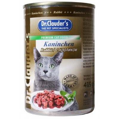 Dr. Clauder's консервы для кошек кролик 415 гр. (P21633)