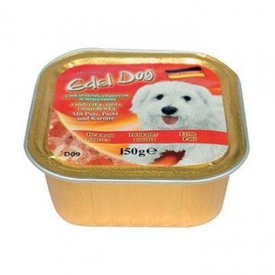 Edel Dog Консервы для собак Нежный паштет индейка и спагетти, 0.3кг. (10149)