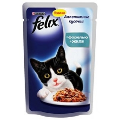Felix с форелью в желе вакуумная упаковка, 85гр. (05202)