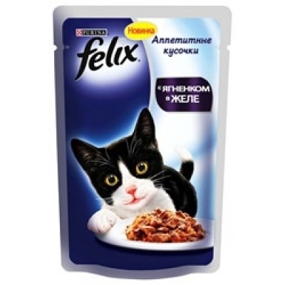 Felix с ягненком в желе вакуумная упаковка, 85гр. (05201)