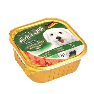 Edel Dog Консервы для собак Нежный паштет с индейкой и зайчатиной, 0.3кг. (10150)