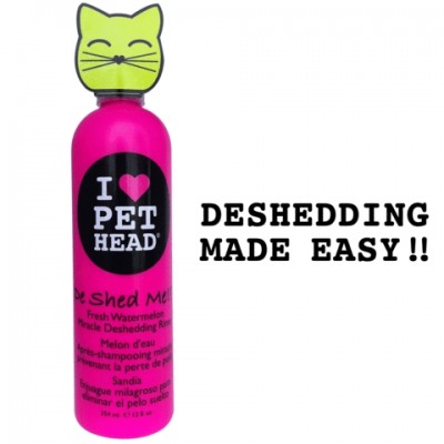 Pet Head Кондиционер Арбузный "Чудо-Линька" для линяющих Кошек с кокосовым маслом, без сульфатов и парабенов (DE SHED ME for Cats) (50448)