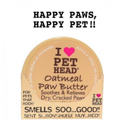 Pet Head Масло для потрескавшихся Лап с маслами ши, овсянки, жожоба, кокоса, оливок и алоэ вера (OATMEAL Natural Paw Butter) (50454)