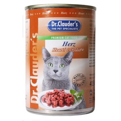 Dr. Clauder's консервы для кошек сердце 415 гр. (P21631)