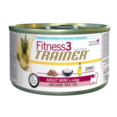 Trainer Fitness3 No Gluten Adult Mini консервы для собак мелких пород с Ягненком и рисом 150г
