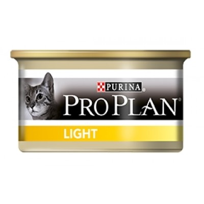 Pro Plan LIGHT консервы для кошек с избыточным весом, кусочки в соусе с индейкой, 85гр. (21321)