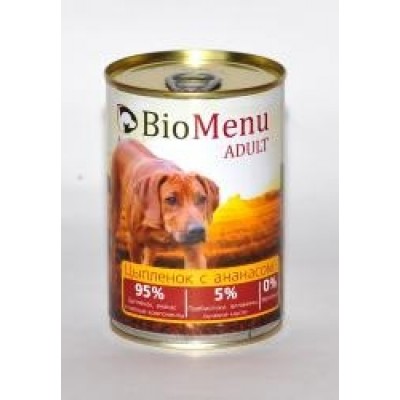 Bio Menu консервы для собак Цыпленок с ананасом