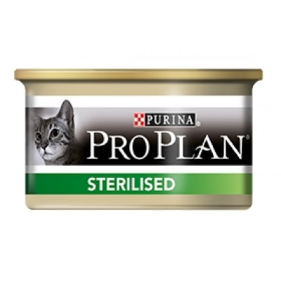 Pro Plan STERILIZED консервы для стерилизованных кошек, паштет лосось/тунец, 85гр. (21327)