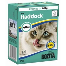 Bozita Feline Haddock Кусочки в желе с морской рыбой для кошек, 370 гр. (4950)