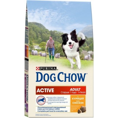 Dog Chow сухой корм для активных собак c курицей (Adult Active)