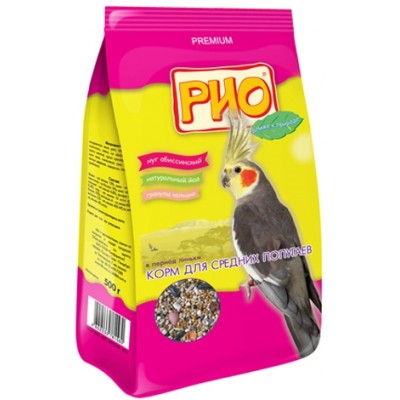 RIO корм для средних попугаев во время линьки