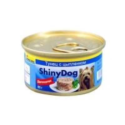 GIMBORN Shiny Dog Консервы для собак Тунец Цыпленок, 85 гр. (10466,510514)