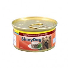 GIMBORN Shiny Dog Консервы для собак Цыпленок с Ягненком, 85гр. (10469,510491)