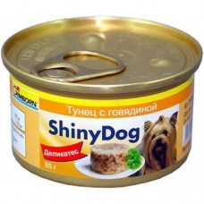 GIMBORN Shiny Dog Консервы для собак Тунец с Говядиной , 85гр. (10465,510255)