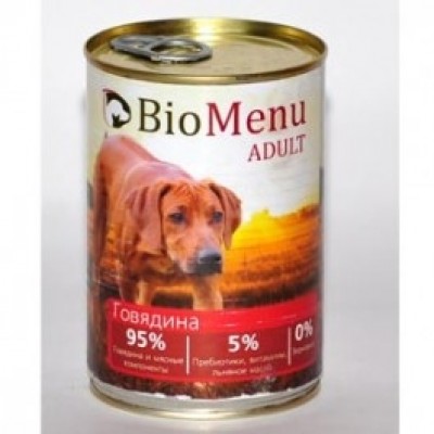 Bio Menu консервы для собак Говядина 100г (P19006)