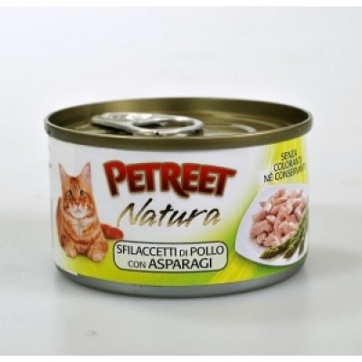 Петрит консервы для кошек Куриная грудка со спаржей 70гр. (53518)